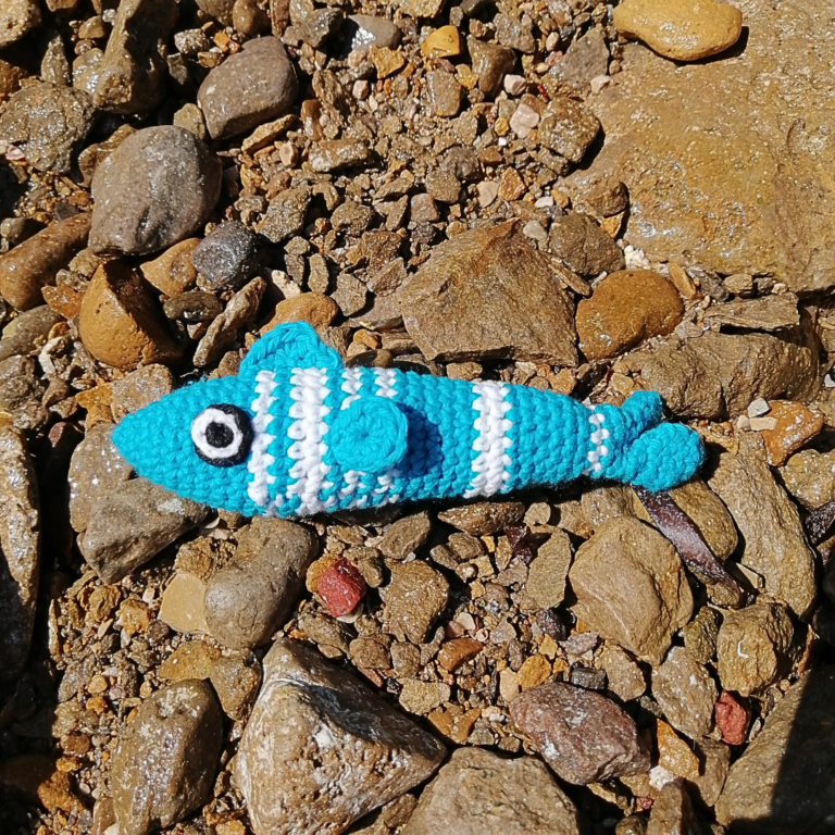 Duo de poissons amigurumi bleu et jaune, kit crochet débutant Kakapo.