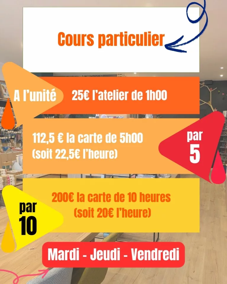Tarifs cours particuliers crochet Kakapo Marseille